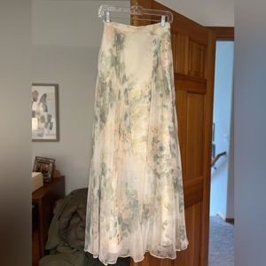 Jenny Yoo Hampton skirt vintage ivory sage chiffon with Emerson top